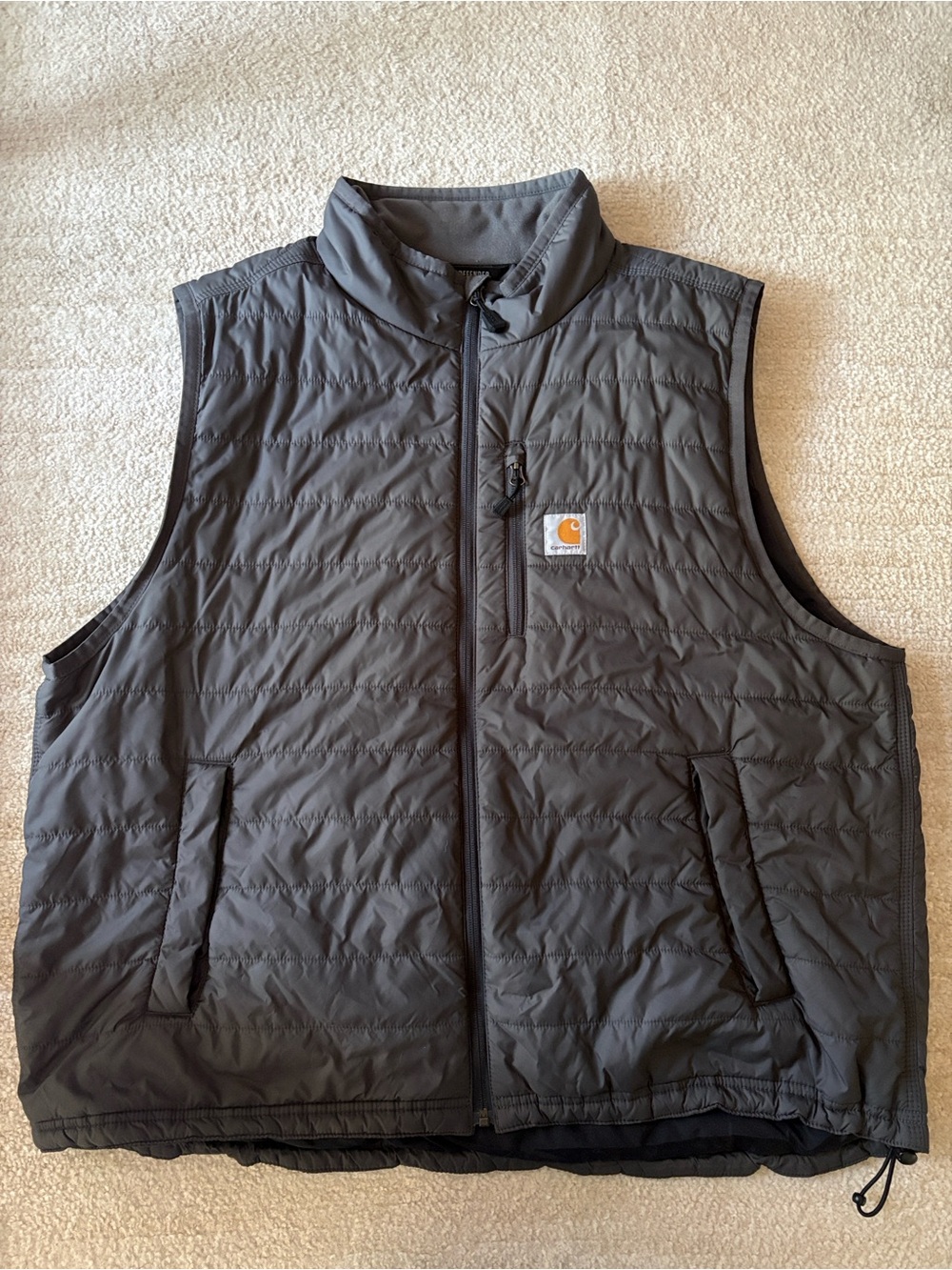 Carhartt Rain Defender Men's Quilted & Insulated Lightweight Vest - Gray
